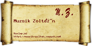 Muzsik Zoltán névjegykártya