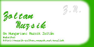 zoltan muzsik business card